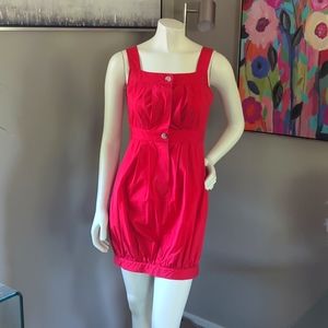 Theory Reubena Red button mini summer dress